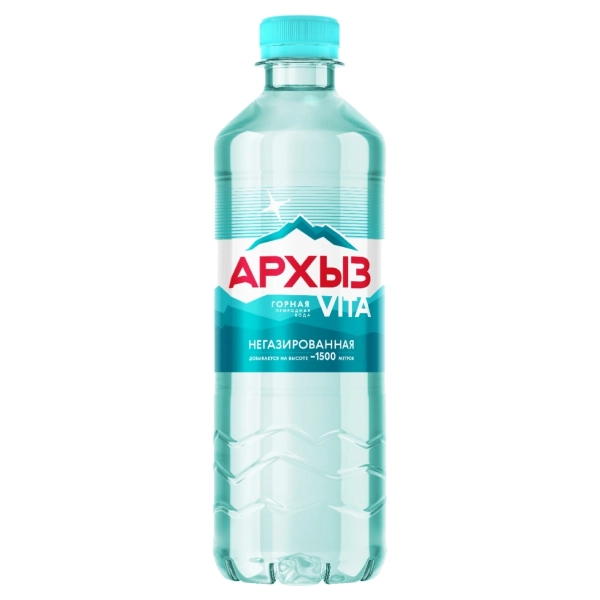 Вода "Архыз" 0.5 литра, негаз., ПЭТ, 12 шт. в уп.