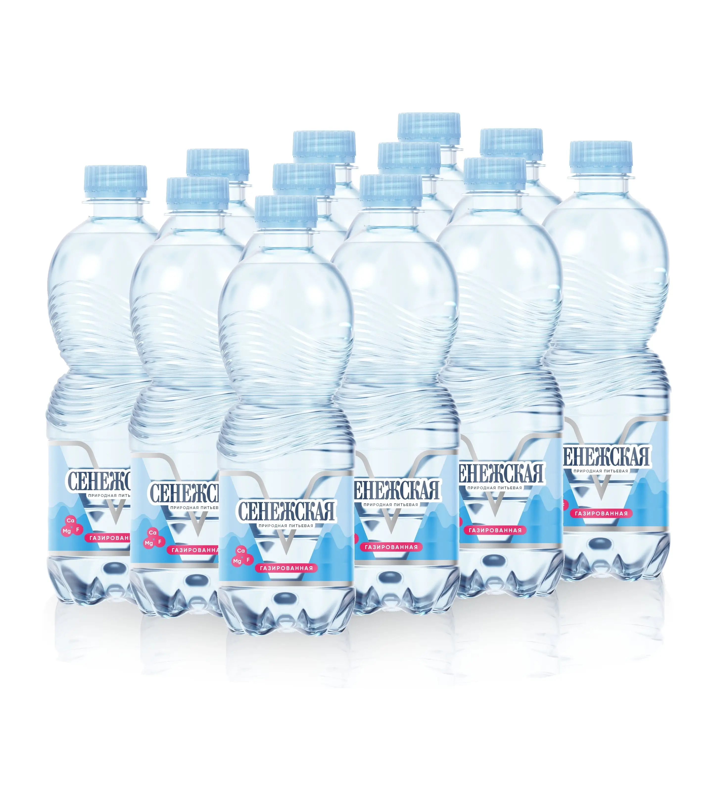 Вода минеральная Сенежская Газированная 0,5 литра, 12 шт